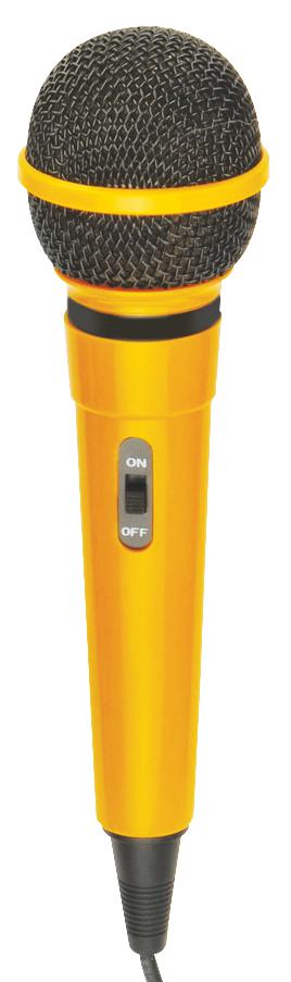 G156DY MICROPHONE, PLASTIC BODY, YELLOW MR ENTERTAINER