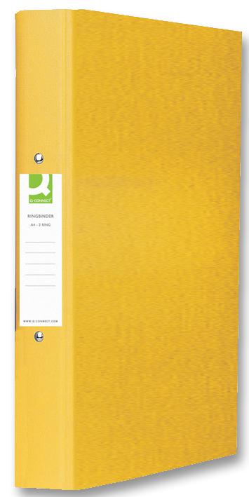 KF01472 X1 RING BINDER A4 YELLOW Q CONNECT