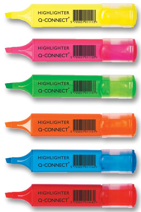 KF01909 HIGHLIGHT - ASSORTED 6PK Q CONNECT