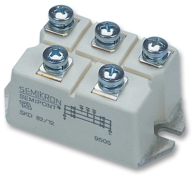 SKD82/12 BRIDGE RECTIFIER, 80A, 1200V, 3PH SEMIKRON