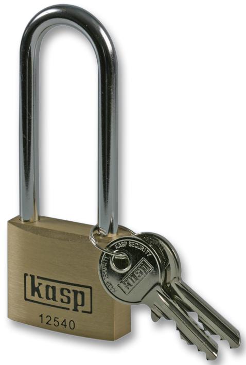 K12540L63 PADLOCK, BRASS, LS, 40X63MM KASP SECURITY