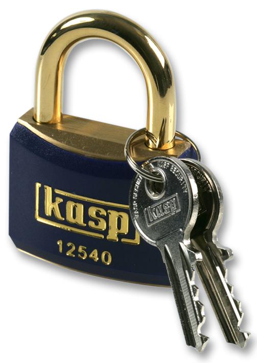 K12540BBLUD PADLOCK BRASS 40MM BLUE KASP SECURITY