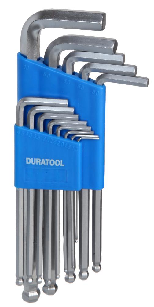 D00596 HEXAGON KEY SET, METRIC, BALL END, 13PC DURATOOL