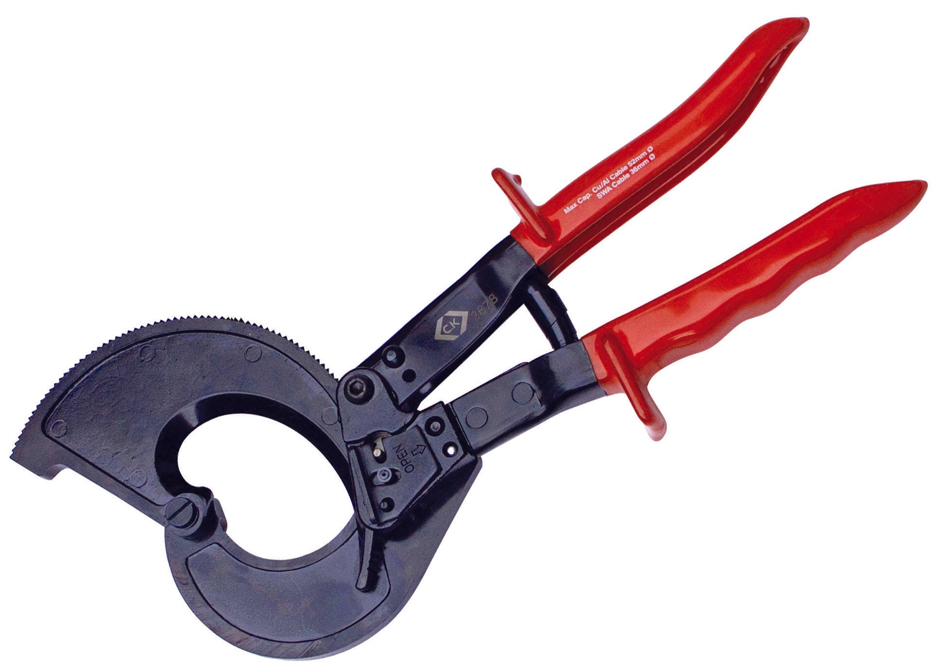 T3678 HEAVY DUTY RATCHET CABLE CUTTER, 52MM CK TOOLS