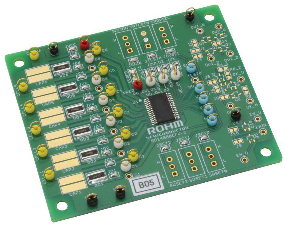 ROHM Special Application BD14000EFV-EVK-001 EVAL BOARD, EDLC CELL BALANCE LSI ROHM 2851333 BD14000EFV-EVK-001