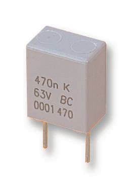 VISHAY Film Capacitors BFC247076104 CAP, 0.1µF, 63V, 5%, PET VISHAY 1166036 BFC247076104