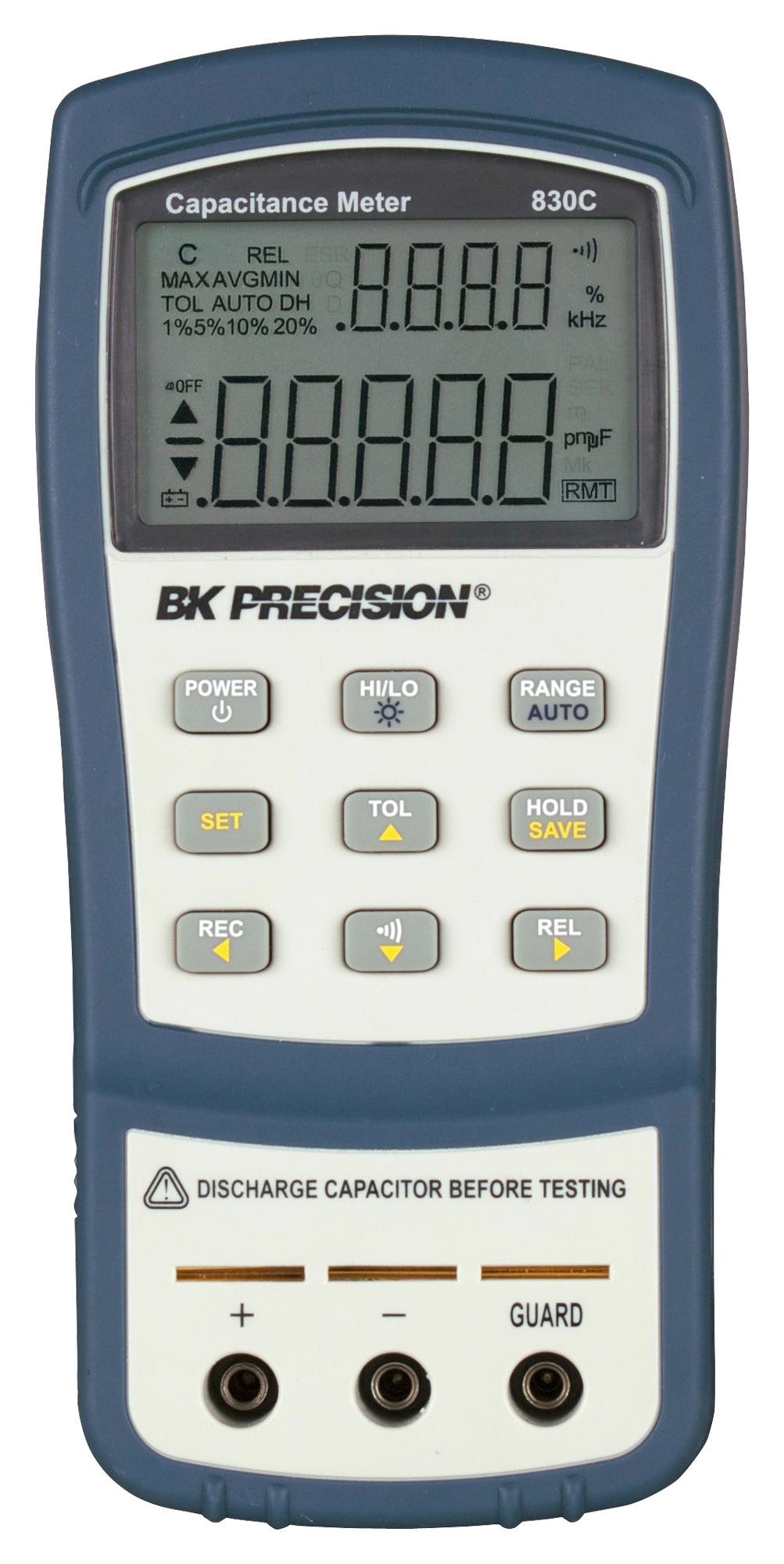 B&K PRECISION Capacitance Meter BK830C CAPACITANCE METER, HH, 0.19999F B&K PRECISION 2932314 BK830C