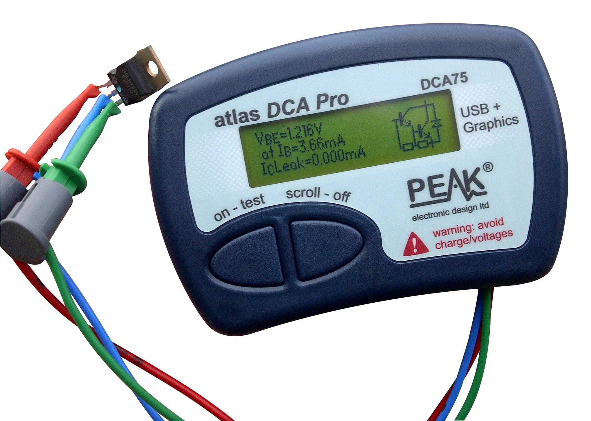 PEAK ELECTRONIC DESIGN Component Analyser DCA75 SEMICONDUCTOR COMPONENT ANALYSER PEAK ELECTRONIC DESIGN 2917877 DCA75