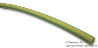 15092 - Heat Shrink Tubing, 2:1, 0.188 ", 4.8 mm, Green, Yellow, 16.4 ft, 5 m - MULTICOMP PRO