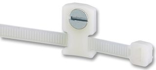 LPMS-S8-C - Cable Tie Mount, Low Profile, Screw, 4.6 mm, Natural, Nylon (Polyamide), 3 mm, 12.7 mm - PANDUIT