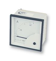 D48A25 - Analogue Panel Meter, Flame Retardant, Calibrated At 23°C, AC Current, 0A to 25A, 45 mm, 45 mm - HOBUT