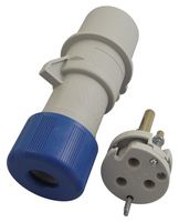 PE1663SV - Power Entry Connector, 2+PE, IP44, Standard Power Entry, 16 A, Blue, 230 V - ILME