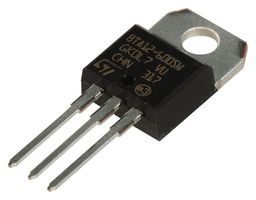 BTA12-600SWRG - Thyristor, 600 V, 10 mA, 12 A, TO-220AB, 3 Pins - STMICROELECTRONICS