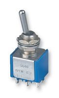5637A - Toggle Switch, (On)-Off-(On), SPDT, Non Illuminated, 5000 Series, Panel Mount, 6 A - APEM