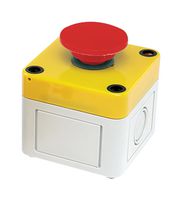 A01MMBSP352B+PEA01 - Emergency Stop Switch, DPDT, Off-(On), Quick Connect, Solder, 6 A, 250 V, 12 V - APEM