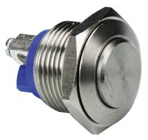AV1630C940 - Vandal Resistant Switch, AV Series, 16.2 mm, SPST-NO, Off-(On), Round Domed, Natural - APEM