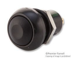 IPR1SAD2 - Industrial Pushbutton Switch, IP, 13.6 mm, SPST, Off-On, Round, Black - APEM