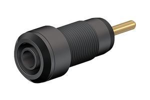 65.3300-21 + 65.3300-22 - Banana Test Connector, Receptacle, Panel Mount, Gold Plated Contacts, Black, Red - STAUBLI