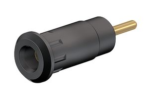 65.9193-21 - Banana Test Connector, 2mm, Receptacle, Panel Mount, 10 A, 600 V, Gold Plated Contacts, Black - STAUBLI