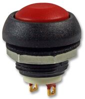 ISR3SAD600 - Industrial Pushbutton Switch, IS Series, 13.6 mm, SPST-NO, Momentary, Round, Red - APEM