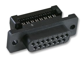 1658614-3 - D Sub Connector, DB15, Standard, Receptacle, AMPLIMITE HDF, 15 Contacts, DA, IDC / IDT - AMP - TE CONNECTIVITY