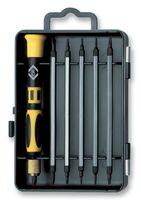 T4896 - Screwdriver Set, Multi-Blade, Slotted/Phillips/TORX, 7-Piece - CK TOOLS