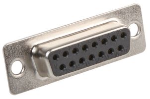 698118 - D Sub Connector, Receptacle, Formed Contacts Series, 15 Contacts, DA, Solder - MULTICOMP PRO