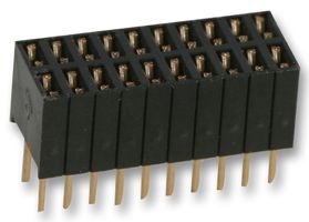 M52-5100545 - PCB Receptacle, Board-to-Board, 1.27 mm, 2 Rows, 10 Contacts, Through Hole Mount, Archer M52 - HARWIN