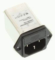 FN9260-1-06 - Filtered IEC Power Entry Module, IEC C14, General Purpose, 1 A, 250 VAC, 2-Pole Fuse Holder - SCHAFFNER