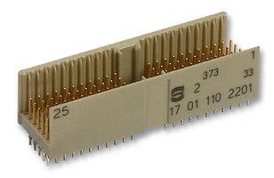 1701 110 2201 - Heavy Duty Connector, Type A, Har-Bus Series, PCB Mount, Plug, 110 Contacts, 5 Rows - HARTING