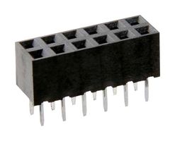 M22-7140642 - PCB Receptacle, Board-to-Board, 2 mm, 2 Rows, 12 Contacts, Through Hole Mount, M22 - HARWIN