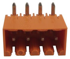 SL 3.5/4/90G - Pin Header, Side Entry, Wire-to-Board, 3.5 mm, 1 Rows, 4 Contacts, Through Hole, SL 3.5 - WEIDMULLER