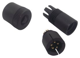 09 9789 71 05 - Circular Connector, 719 Series, Cable Mount Plug, 5 Contacts, Solder Pin, Nylon (Polyamide) Body - BINDER