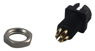 09 9791 30 05 - Circular Connector, 709 Series, Panel Mount Plug, 5 Contacts, Solder Pin, Nylon (Polyamide) Body - BINDER
