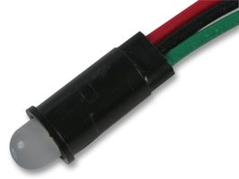 559-3501-007F - Multicolour Panel Indicators, Green, Red, 6.35 mm, R 10mA, G 10mA, R 2.1V, G 2.3V, R 5mcd, G 8mcd - DIALIGHT