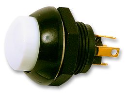 P9213129 - Industrial Pushbutton Switch, P9, 12 mm, SPDT-DB, Momentary, Round Raised, White - OTTO CONTROLS