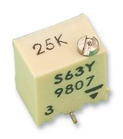 TS63Y203KT20 - Trimpot, Multi Turn, Cermet, Top Adjust, 20 kohm, Surface Mount, 15 Turns - VISHAY