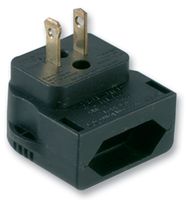 CP4A - Mains Converter Plug, Euro, US, 3 A, Black - POWERCONNECTIONS