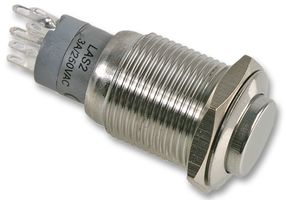 MP0045/3E0NN000 - Vandal Resistant Switch, MP0045/3E, 16.2 mm, DPDT, Off-On, Round Raised, Natural - BULGIN LIMITED