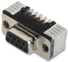 09 55 156 6611741 - D Sub Connector, DB9, Standard, Receptacle, 9 Contacts, DE, Solder - HARTING