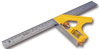 46-028 - Measuring Square, Combination, Chrome, 305 mm Blade, 300 mm Overall - STANLEY