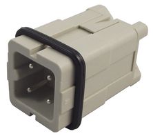 1498100000 - Heavy Duty Connector, Insert, HA Series, Cable Mount, Plug, 3 Contacts, Pin, 2 Rows - WEIDMULLER
