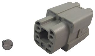 1498400000 - Heavy Duty Connector, Insert, HA Series, Cable Mount, Receptacle, 4 Contacts, Pin, 2 Rows - WEIDMULLER