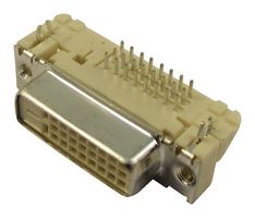 74320-4000 - DVI Connector, DVI-D (Digital), Receptacle, 24 Contacts, Panel Mount, Through Hole Right Angle - MOLEX