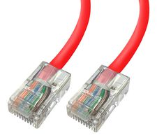 1961-3R - Ethernet Cable, Patch Lead, Cat5e, RJ45 Plug to RJ45 Plug, Red, 3 m - VIDEK