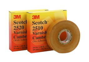 2510 19MM - Electrical Insulation Tape, Cotton Fabric, Yellow, 19 mm x 18.3 m - 3M
