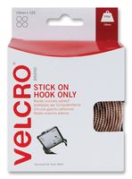 VEL-EC60233 - Tape, Hook and Loop, Hook, Circle, White, 19 mm - VELCRO