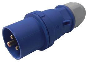 2126 - Pin & Sleeve Connector, 16 A, 240 V, Cable Mount, Plug, 2P+E, Blue - CEENORM