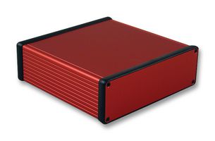 1455T1601RD - Metal Enclosure, 1455 Series, Extruded With Metal End Panels, Small, Extruded Aluminium, 51.5 mm - HAMMOND