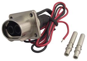 PL082X-61-4 - Rectangular Power Connector, Panel Mount, 2 Contacts, PowerLok 60, Panel Mount, Busbar Screw - AMPHENOL INDUSTRIAL